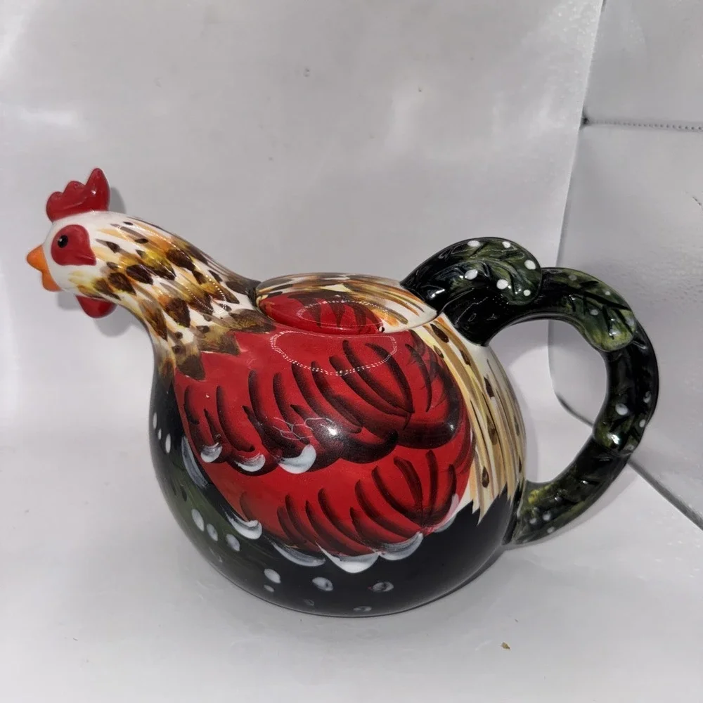 RARE & UNIQUE‎ Ceramic Rooster Teapot Excellent Condition Used As Display Ranger